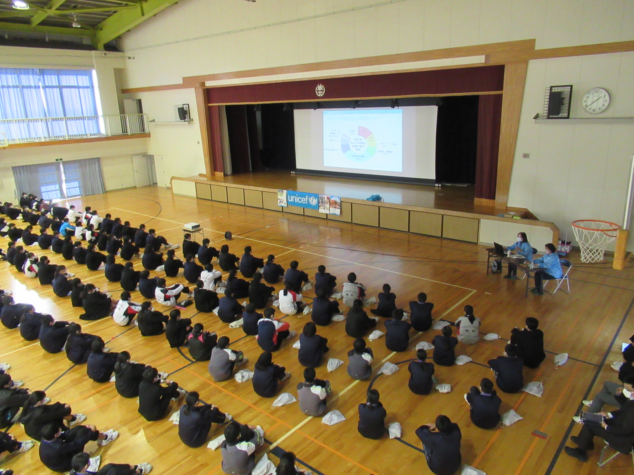 12月3日（金）岡崎市立城北中学校で出前授業 | 岐阜県ユニセフ協会